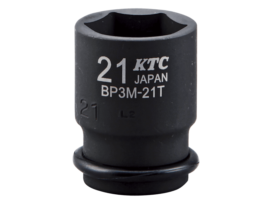[BP3M-08TP] KTC(京都機械工具)9.5sq.インパクトレンチ用ソケット（セミディープ薄肉）ピン・リング付（サイズ8mm） 単品1個 - MisakaZoo