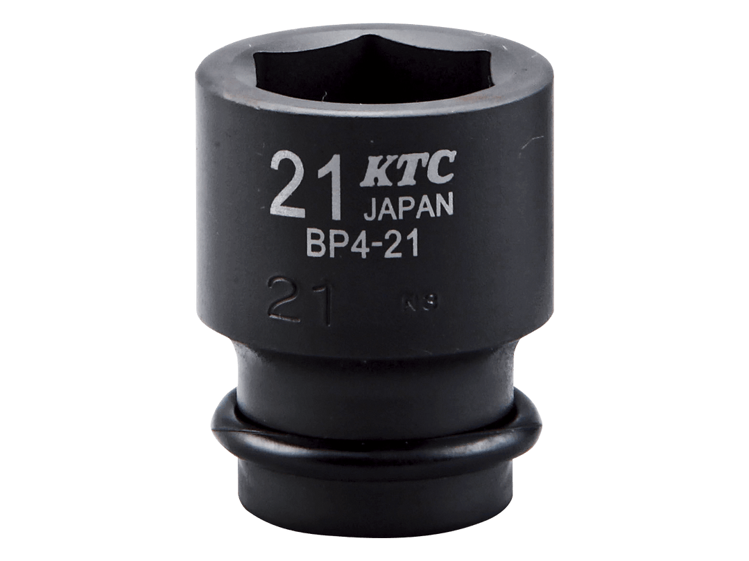 [BP4-21P] KTC(京都機械工具)12.7sq.インパクトレンチ用ソケット（標準）ピン・リング付（サイズ21mm） 単品1個 - MisakaZoo