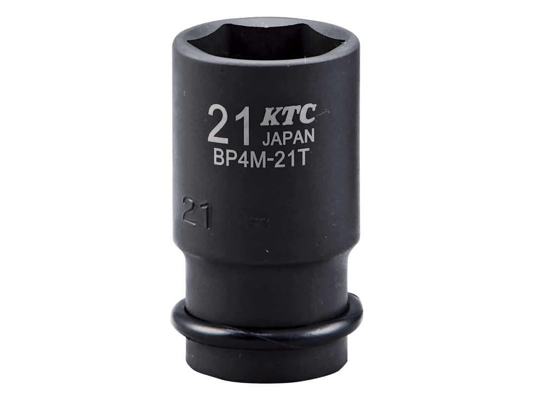 [BP4M-19TP] KTC(京都機械工具)12.7sq.インパクトレンチ用ソケット（セミディープ薄肉）ピン・リング付（サイズ19mm） 単品1個 - MisakaZoo