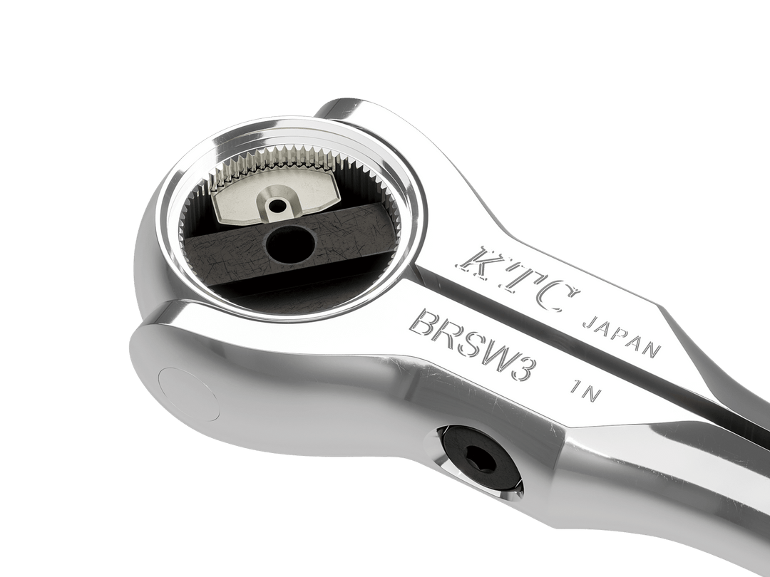[BRSW3] KTC(京都機械工具)9.5sq.スイベルラチェットハンドル（全長180mm） 単品1本 - MisakaZoo