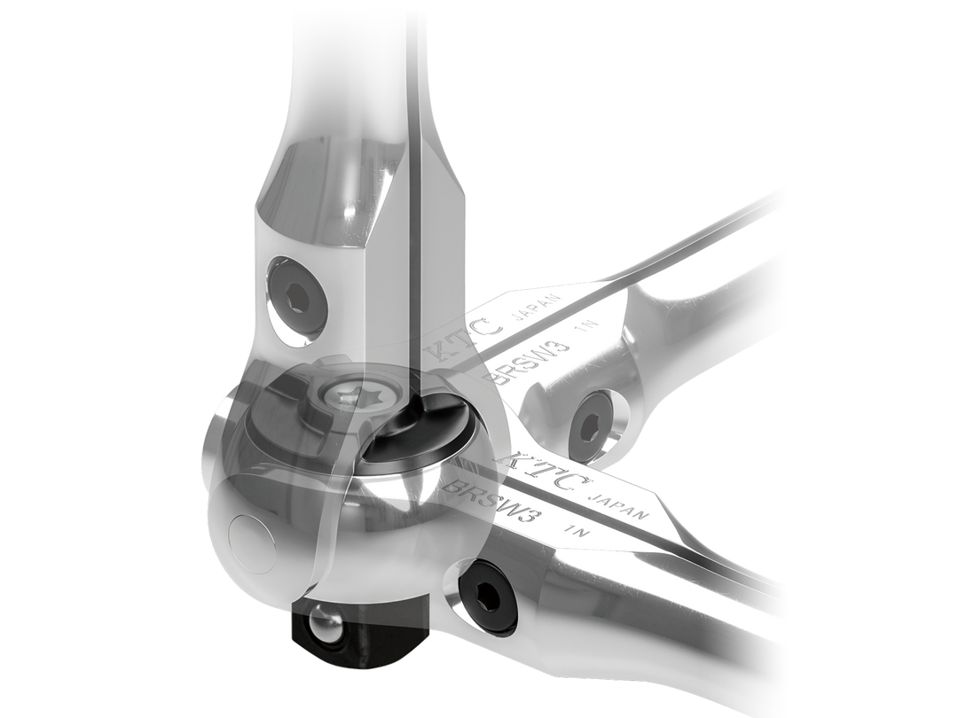 [BRSW3] KTC(京都機械工具)9.5sq.スイベルラチェットハンドル（全長180mm） 単品1本 - MisakaZoo