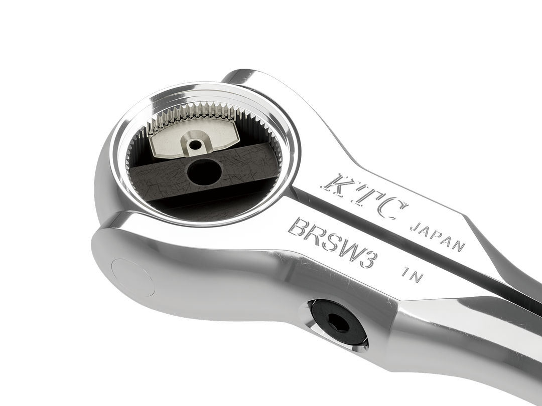 [BRSW3] KTC(京都機械工具)9.5sq.スイベルラチェットハンドル（全長180mm） 単品1本 - MisakaZoo