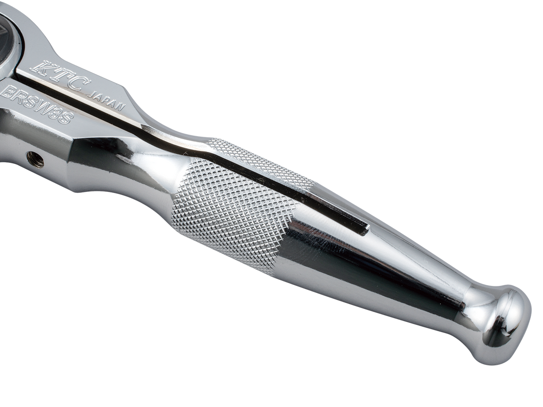 [BRSW3S] KTC(京都機械工具)9.5sq.ショートスイベルラチェットハンドル（全長120mm） 単品1本 - MisakaZoo