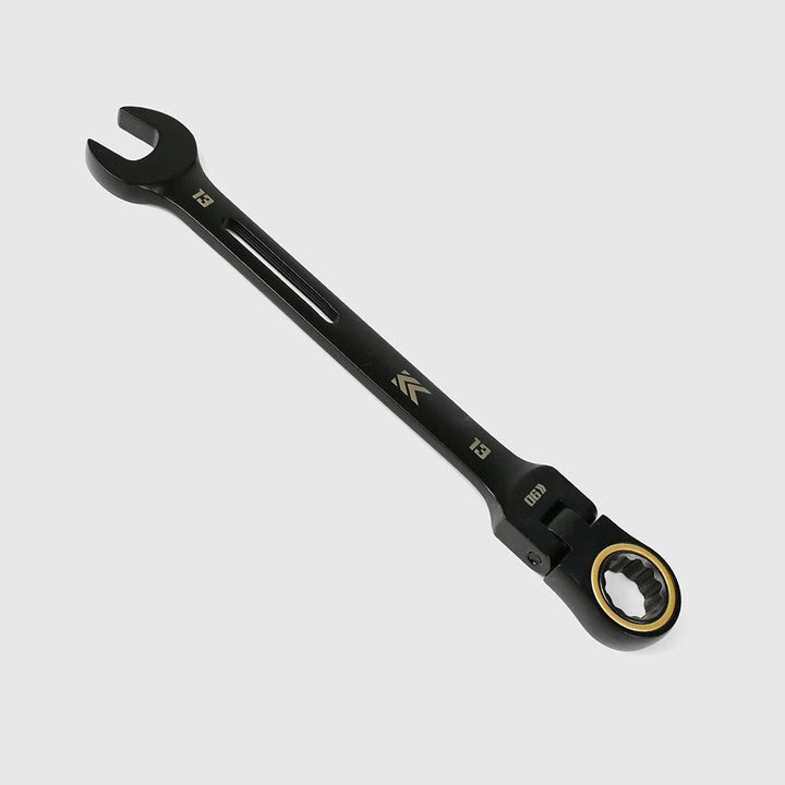 [CWL-13-BG] KUROKIN 黒金(Black & Gold) 首振りラチェットコンビネーションレンチ 13mm 単品1丁 - MisakaZoo