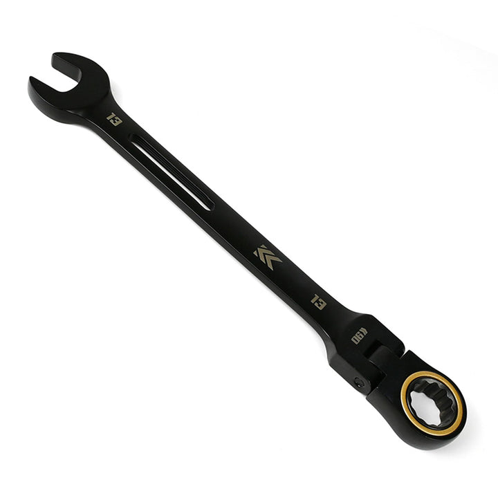 [CWL-13-BG] KUROKIN 黒金(Black & Gold) 首振りラチェットコンビネーションレンチ 13mm 単品1丁 - MisakaZoo