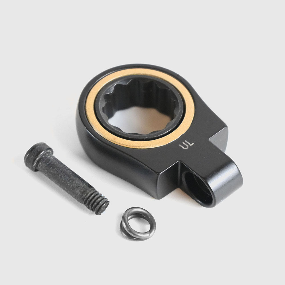 [CWLA-12-BG] KUROKIN 黒金(Black & Gold) 交換用首振りラチェットヘッド 12mm 1セット - MisakaZoo