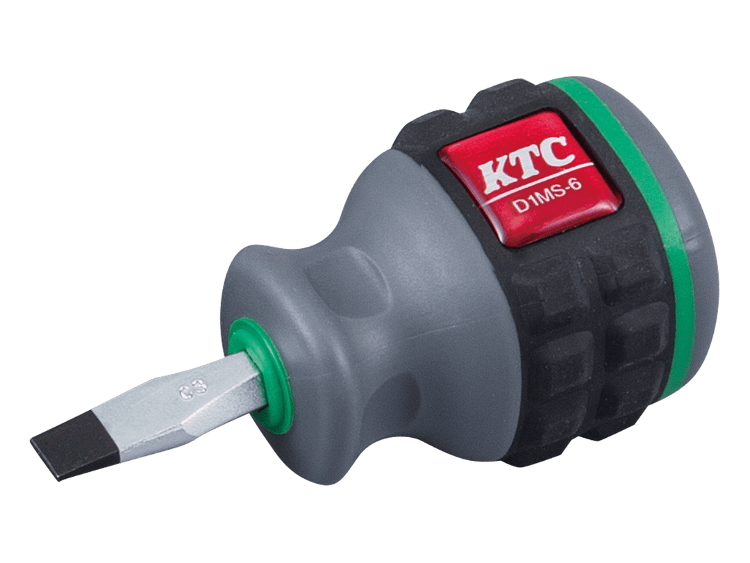 [D1MS-6] KTC(京都機械工具)樹脂柄スタッビドライバ マイナス（全長75mm） 単品1本 - MisakaZoo