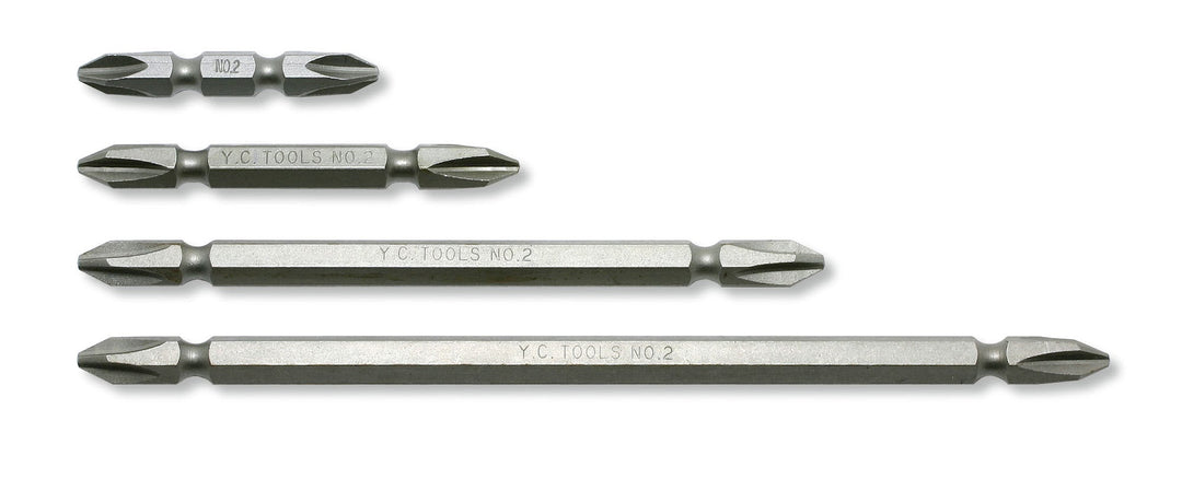 [E4D045-P03B] Ko-ken(コーケン) 1/4"(6.35mm)H プラス両頭ビット(14mm溝/マグネット付/ブリスターパック入) 全長45mm No.3 5本入 単品1本 - MisakaZoo