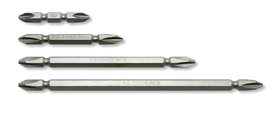 [E4D045-P03B] Ko-ken(コーケン) 1/4"(6.35mm)H プラス両頭ビット(14mm溝/マグネット付/ブリスターパック入) 全長45mm No.3 5本入 単品1本 - MisakaZoo