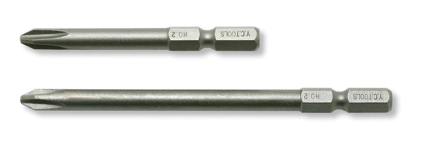 [E4S065-P02B] Ko-ken(コーケン) 1/4"(6.35mm)H プラス片側ビット(14mm溝/マグネット付/ブリスターパック入) 全長65mm No.2 2本入 単品1本 - MisakaZoo