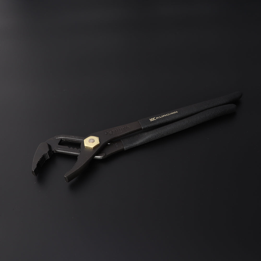 [110-250S-BG] KUROKIN 黒金(Black & Gold) ウォーターポンププライヤー（バネ付） 単品1丁