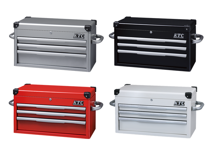 [EKR-1003] KTC(京都機械工具)トップチェスト（3段3引出し）（W715×D390×H410 シルバー） 単品1台