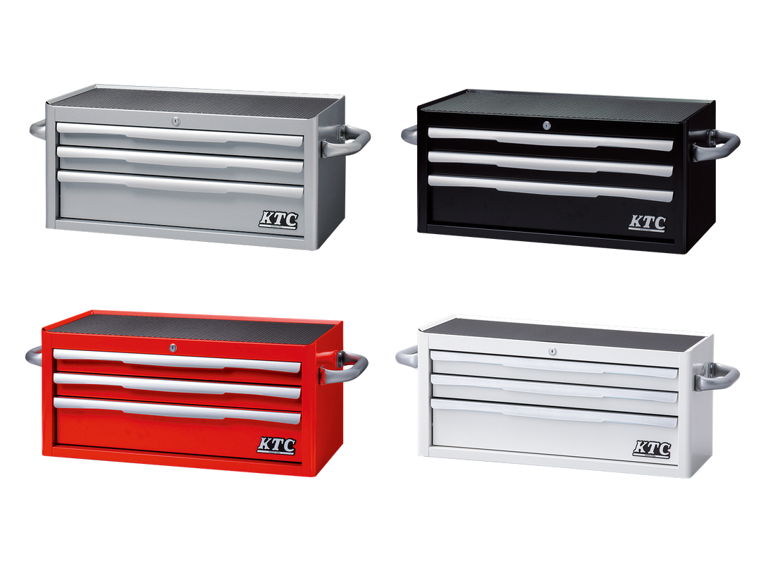 [EKR-2003] KTC(京都機械工具)フラットトップチェスト（3段3引出し）（W715×D390×H330 シルバー） 単品1台
