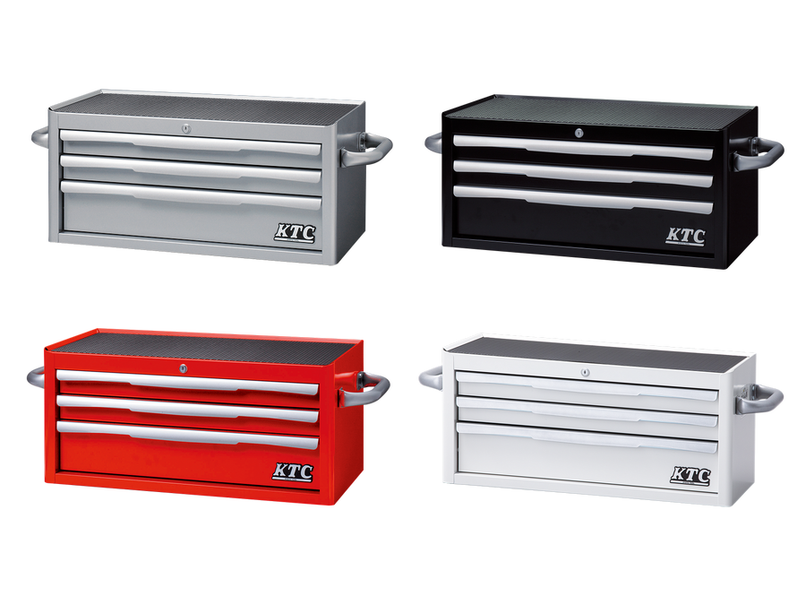 [EKR-2003] KTC(京都機械工具)フラットトップチェスト（3段3引出し）（W715×D390×H330 シルバー） 単品1台