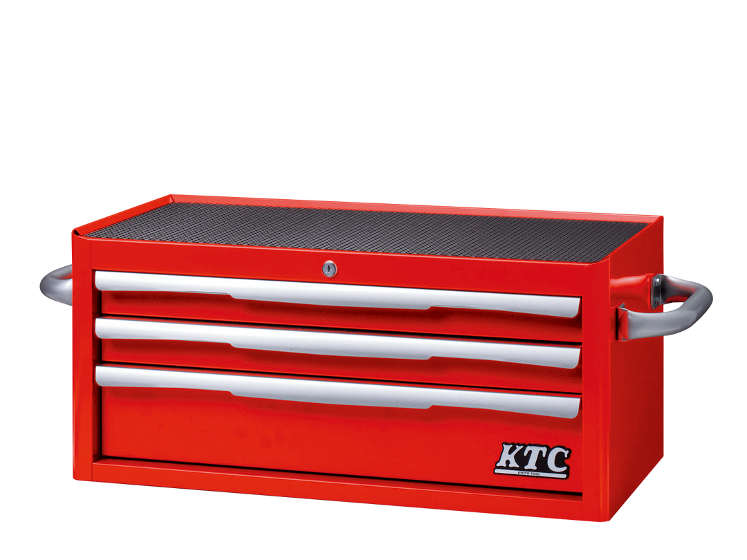[EKR-2003R] KTC(京都機械工具)フラットトップチェスト（3段3引出し）（W715×D390×H330 レッド） 単品1台