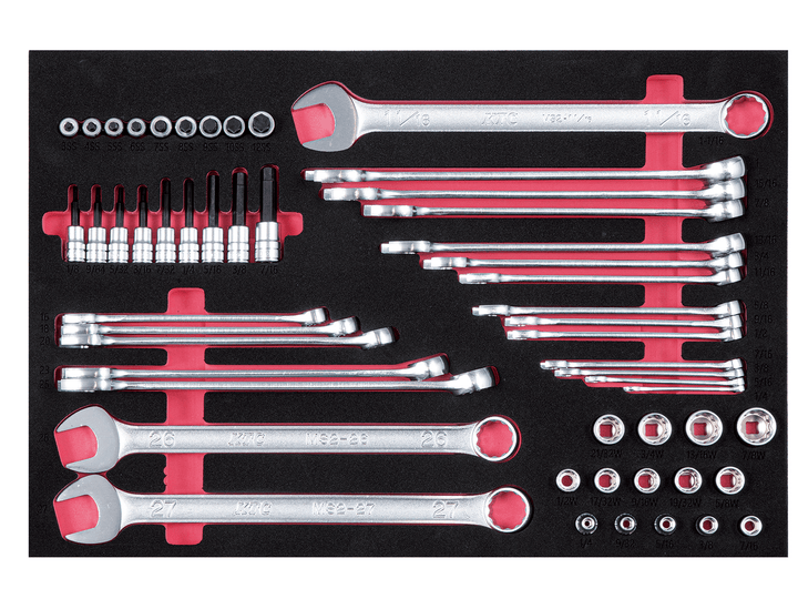 [ETKT73-02W7] KTC(京都機械工具)ハイメカツールセット用 ローラーキャビネット（EKW-1007）トレイ：インチ 特殊サイズ類セット 単品1個 - MisakaZoo