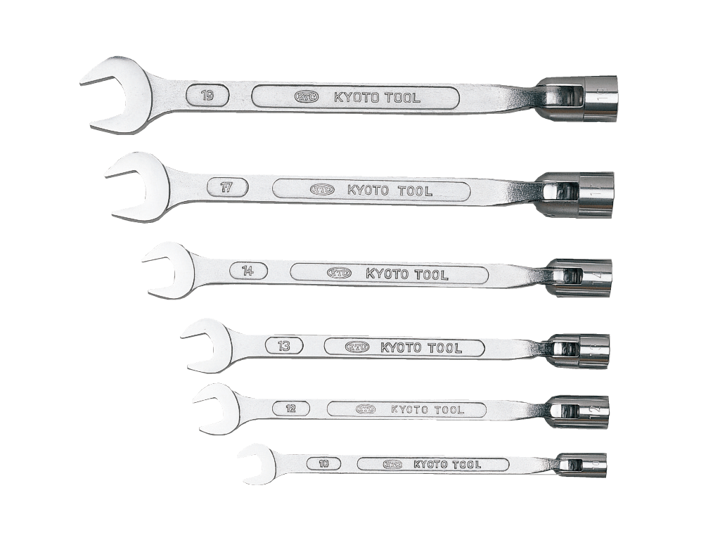 [FBS6] KTC(京都機械工具)フレックスソケットスパナセット[6本組] セット品6点 - MisakaZoo