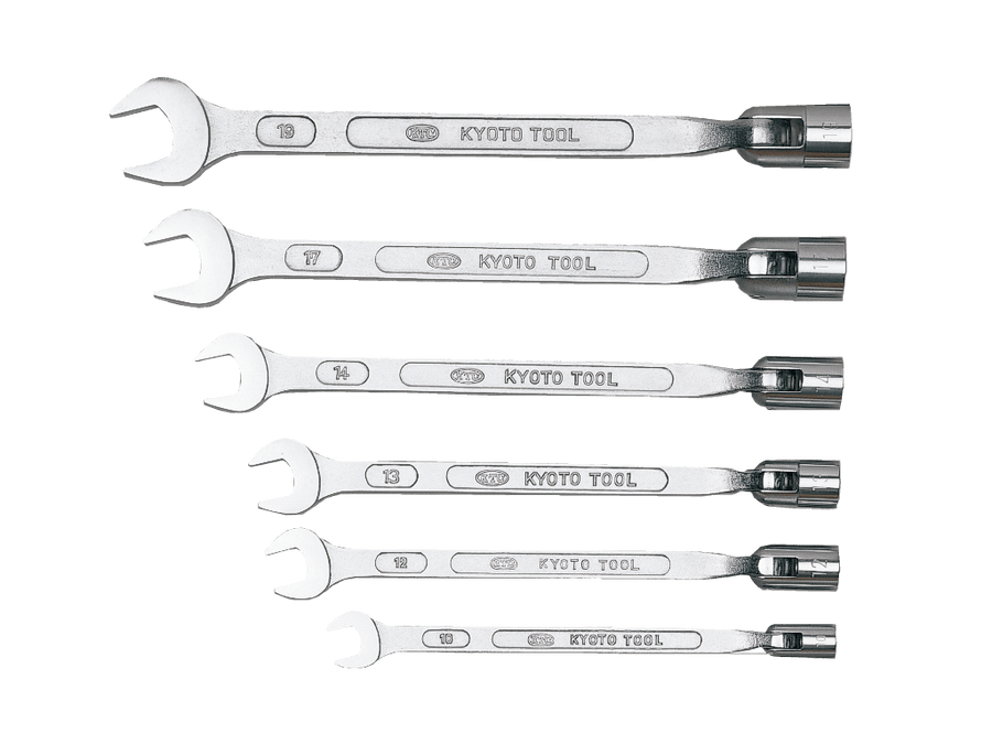 [FBS6] KTC(京都機械工具)フレックスソケットスパナセット[6本組] セット品6点 - MisakaZoo