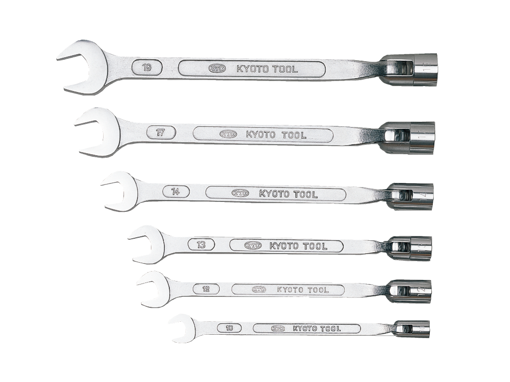 [FBS6] KTC(京都機械工具)フレックスソケットスパナセット[6本組] セット品6点 - MisakaZoo