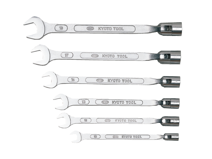 [FBS6] KTC(京都機械工具)フレックスソケットスパナセット[6本組] セット品6点 - MisakaZoo