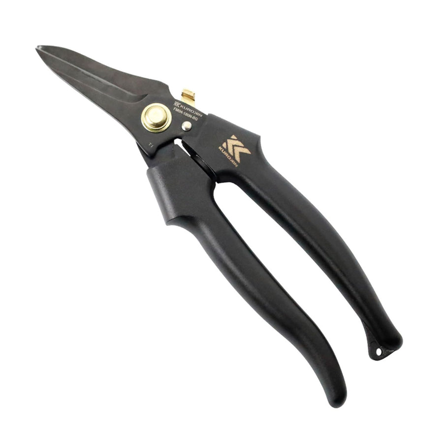 [FM04-180NL-BG] KUROKIN 黒金(Black & Gold) 電工ストレートバサミ ロック付 単品1丁 - MisakaZoo