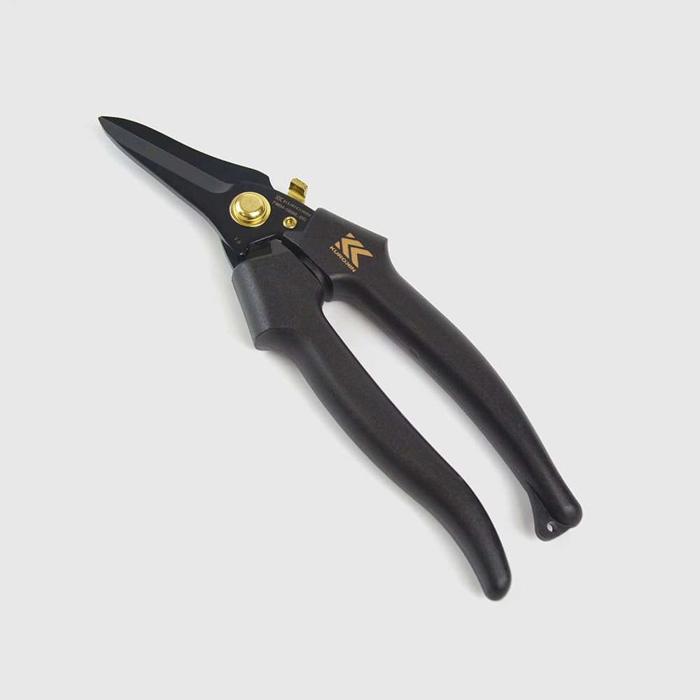 [FM04-180NL-BG] KUROKIN 黒金(Black & Gold) 電工ストレートバサミ ロック付 単品1丁 - MisakaZoo