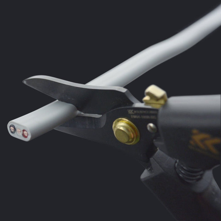[FM04-180NL-BG] KUROKIN 黒金(Black & Gold) 電工ストレートバサミ ロック付 単品1丁 - MisakaZoo