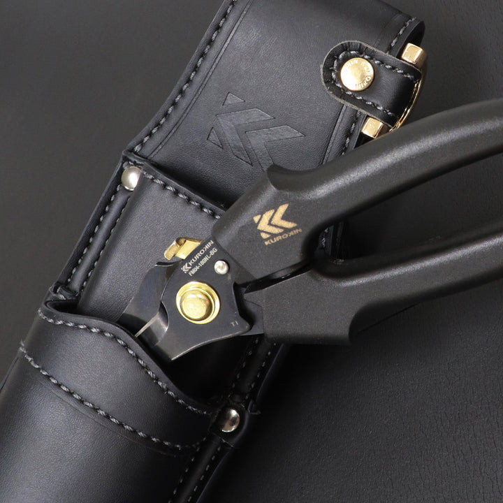 [FM04-180NL-BG] KUROKIN 黒金(Black & Gold) 電工ストレートバサミ ロック付 単品1丁 - MisakaZoo