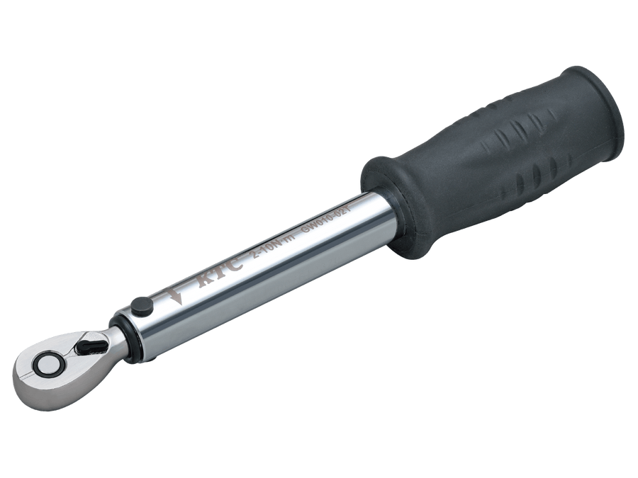 [GW010-02T] KTC(京都機械工具)6.3sq.プレロック型（単能型）トルクレンチ（2〜10N・m 全長220.8mm） 単品1本 - MisakaZoo
