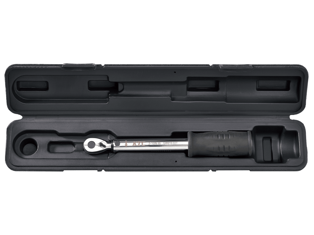 [GW010-02T] KTC(京都機械工具)6.3sq.プレロック型（単能型）トルクレンチ（2〜10N・m 全長220.8mm） 単品1本 - MisakaZoo