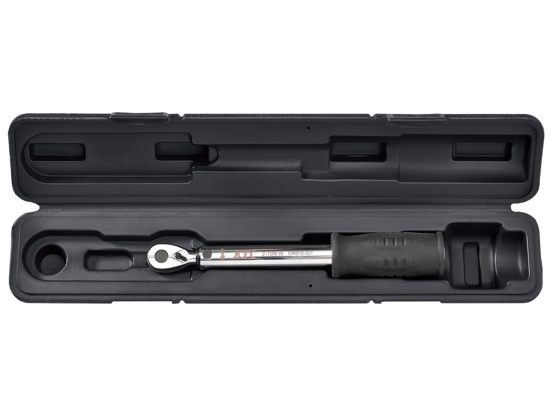 [GW010-02T] KTC(京都機械工具)6.3sq.プレロック型（単能型）トルクレンチ（2〜10N・m 全長220.8mm） 単品1本