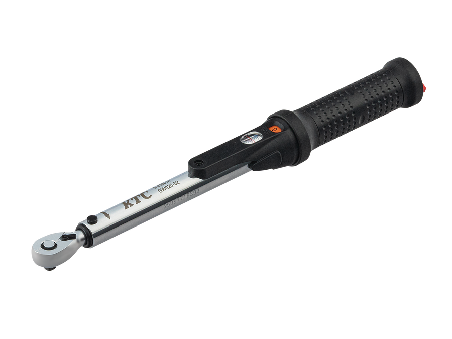 [GW025-02] KTC(京都機械工具)6.3sq.プレセット型トルクレンチ（5〜25N・m 全長317.4mm） 単品1本
