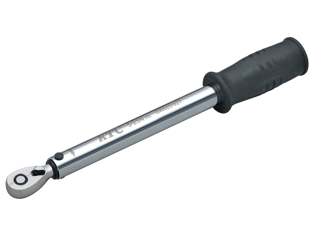[GW025-02T] KTC(京都機械工具)6.3sq.プレロック型（単能型）トルクレンチ（5〜25N・m 全長271.7mm） 単品1本 - MisakaZoo