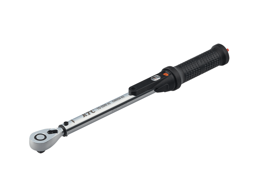 [GW050-03] KTC(京都機械工具)9.5sq.プレセット型トルクレンチ（10〜50N・m 全長374.9mm） 単品1本 - MisakaZoo