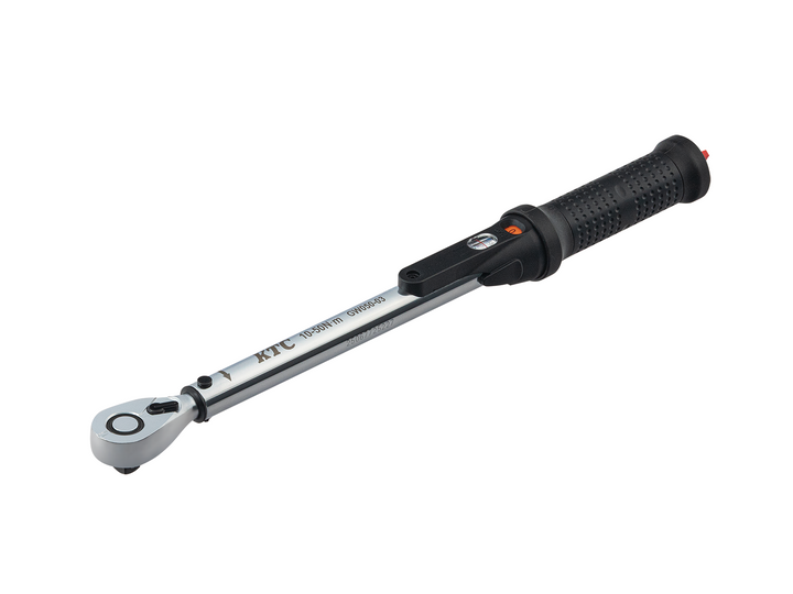 [GW050-03] KTC(京都機械工具)9.5sq.プレセット型トルクレンチ（10〜50N・m 全長374.9mm） 単品1本