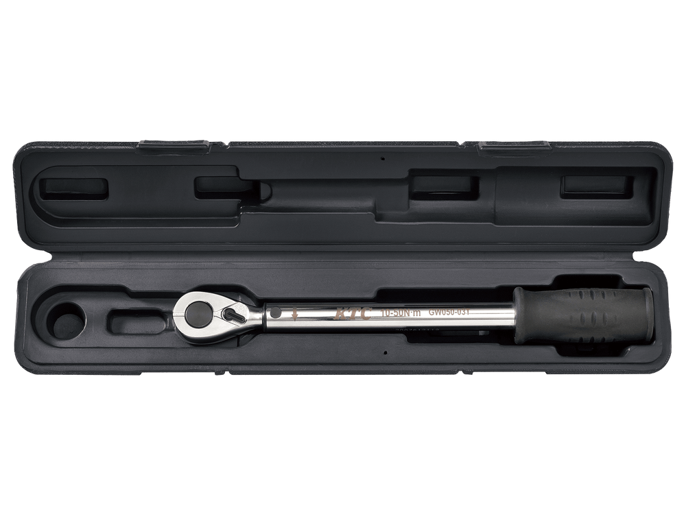 [GW050-03T] KTC(京都機械工具)9.5sq.プレロック型（単能型）トルクレンチ（10〜50N・m 全長289.2mm） 単品1本 - MisakaZoo