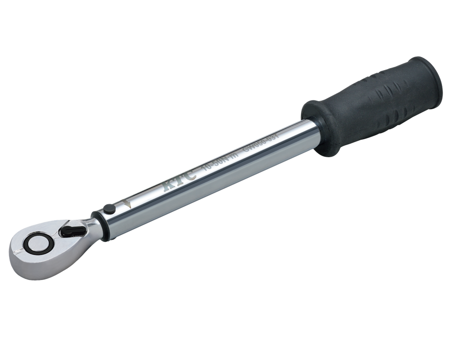 [GW050-03T] KTC(京都機械工具)9.5sq.プレロック型（単能型）トルクレンチ（10〜50N・m 全長289.2mm） 単品1本