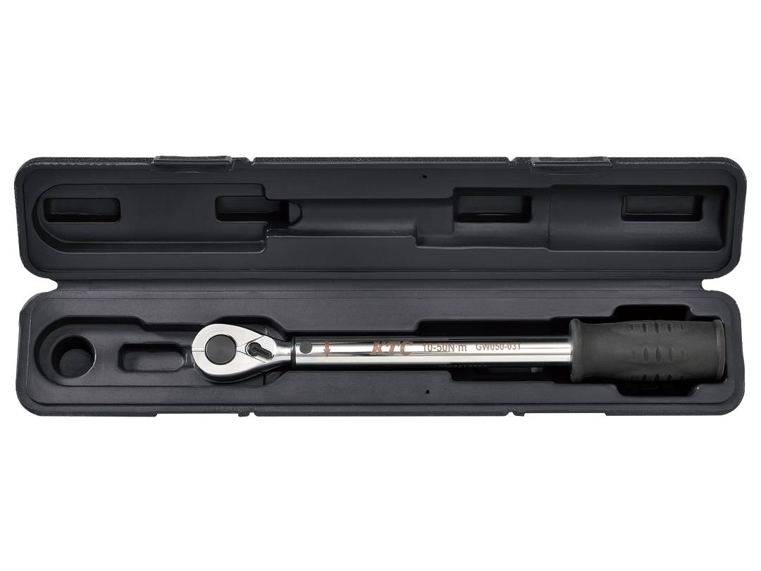 [GW050-03T] KTC(京都機械工具)9.5sq.プレロック型（単能型）トルクレンチ（10〜50N・m 全長289.2mm） 単品1本