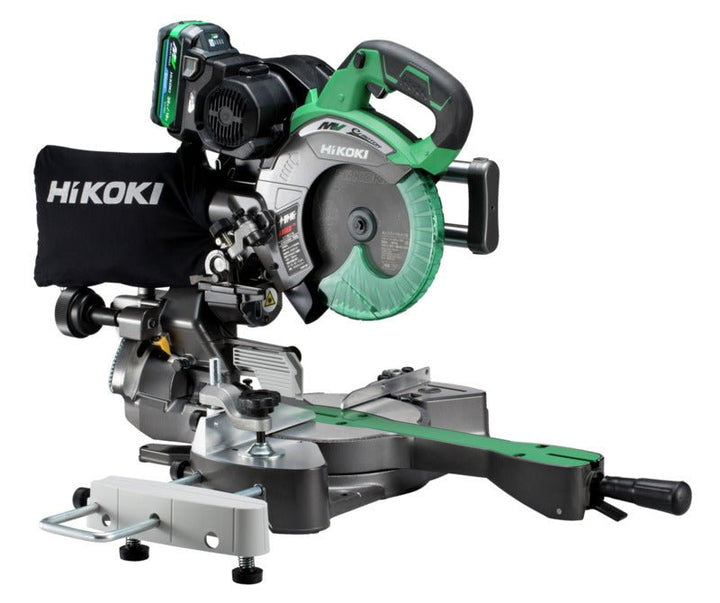 [フルセット品] HiKoki｜ハイコーキ 36V 卓上丸のこ C3607DRB (K)(XPSZ) 190mm黒鯱刃 直角切断61mm x 312mm - MisakaZoo