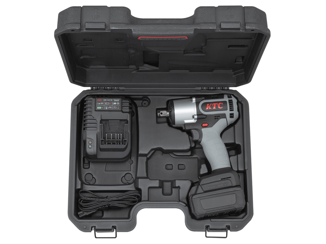 [JTAE475] KTC(京都機械工具)12.7sq. ホイールナット専用 コードレストルクリミットインパクトレンチセット セット品 - MisakaZoo