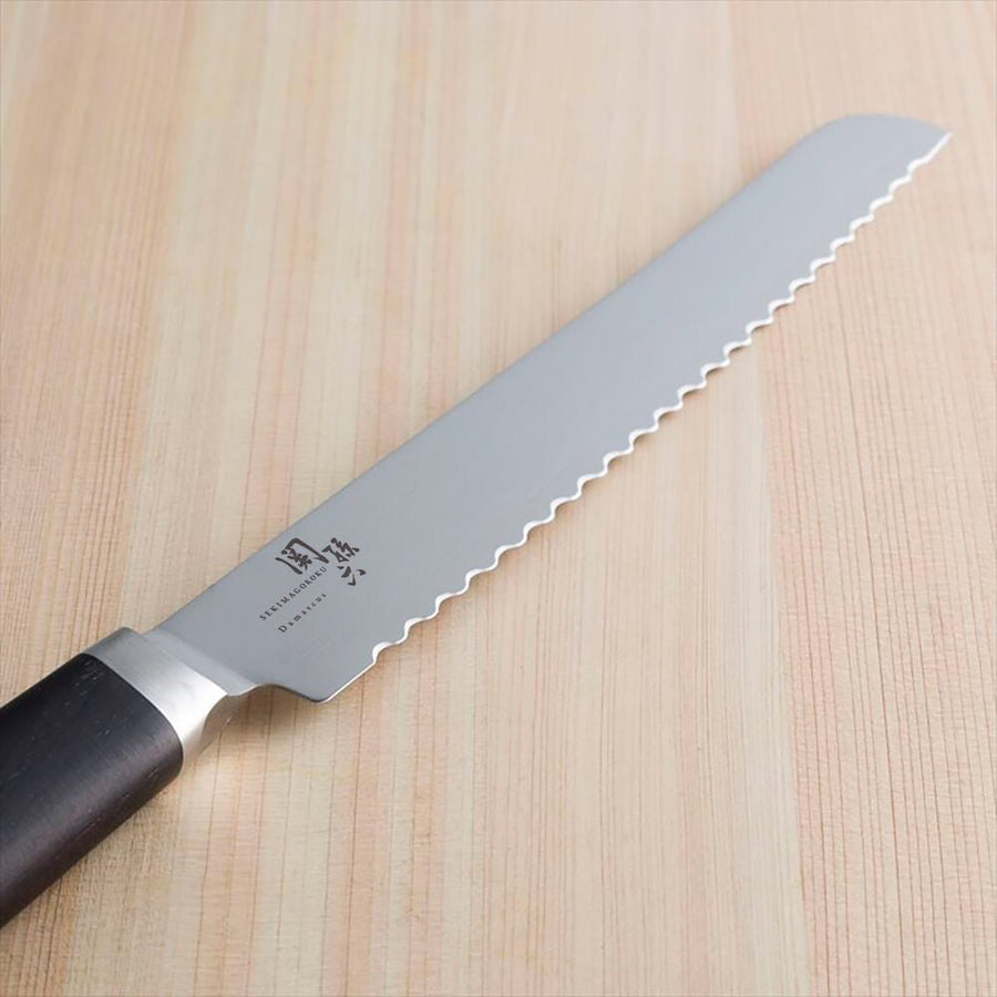 貝印(KAI) 関孫六 ダマスカス パン切りナイフ 240mm ステンレスクラッド複合材 JDM - MisakaZoo