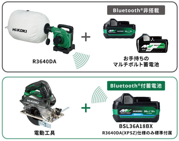 [本体のみ] HiKoki｜ハイコーキ マルチボルト ポータブル木工用集じん機 R3640DA NN