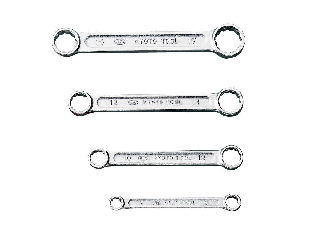 [M1004] KTC(京都機械工具)ストレートショートめがねレンチセット[4本組] セット品4点 - MisakaZoo