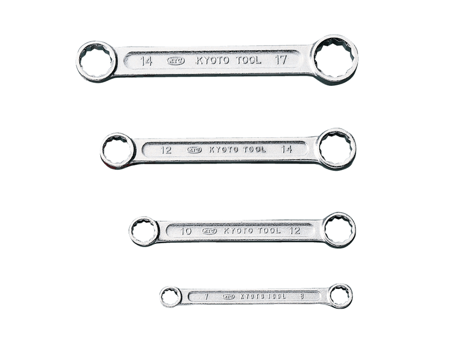 [M1004] KTC(京都機械工具)ストレートショートめがねレンチセット[4本組] セット品4点 - MisakaZoo