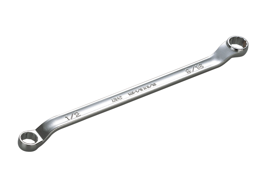 [M5-5/16X3/8] KTC(京都機械工具)45°×6°ロングめがねレンチ インチサイズ（対辺5/16×3/8インチ） 単品1本 - MisakaZoo