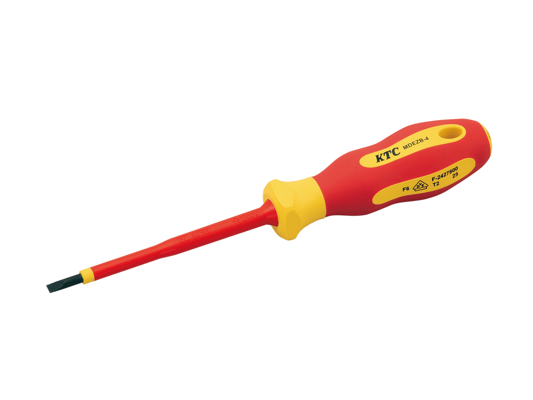 [MDEZB-4] KTC(京都機械工具)絶縁ドライバ マイナス非貫通タイプ（ℓ100） 単品1本 - MisakaZoo