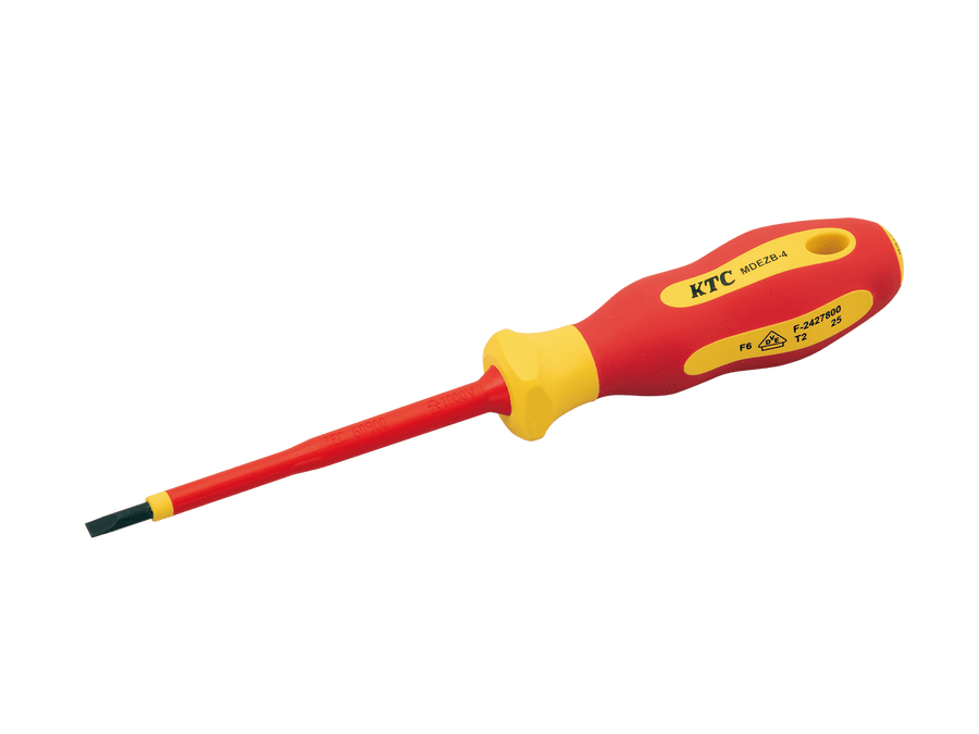 [MDEZB-4] KTC(京都機械工具)絶縁ドライバ マイナス非貫通タイプ（ℓ100） 単品1本 - MisakaZoo