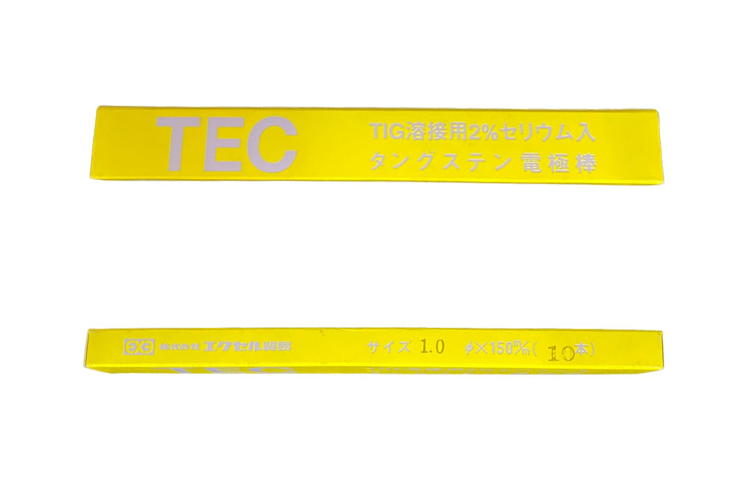 [MisakaZoo 2本入 MO-Pack] エクセル貿易 TECセリウム TIG溶接用 タングステン電極棒 φ1.0×150mm - MisakaZoo