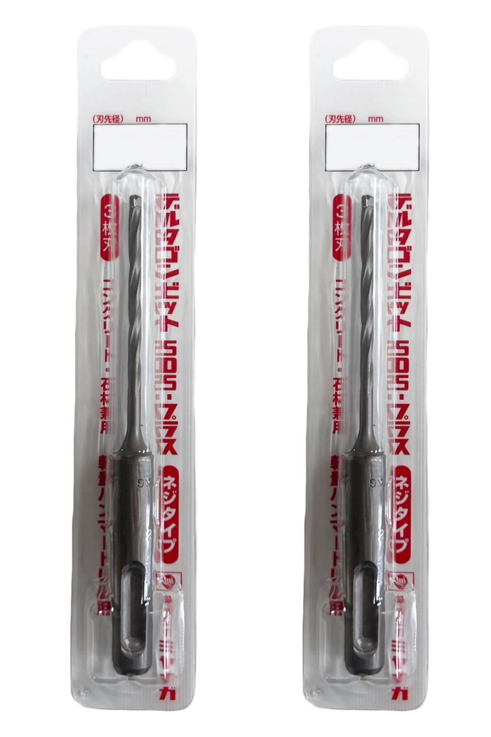 [MisakaZoo ２本入 MO-Pack] ミヤナガ DLSDS06411 デルタゴンビットSDSプラス ネジタイプ（有効長50mm） 刃先径6.4mm 全長116mm ２本入 - MisakaZoo