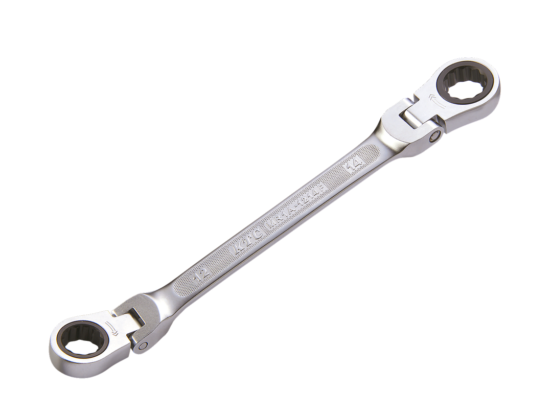 [MR1A-1317F] KTC(京都機械工具)ラチェットめがねレンチ（両頭型首振りタイプ）（対辺13×17mm・全長230mm） 単品1本 - MisakaZoo
